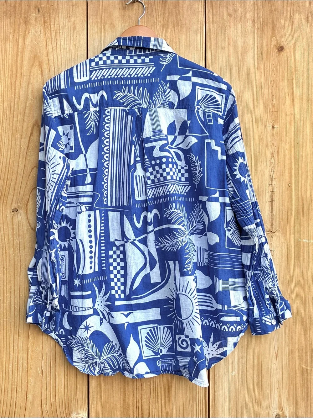 Haute Hippie Cotton Printed Blouse Sz XL